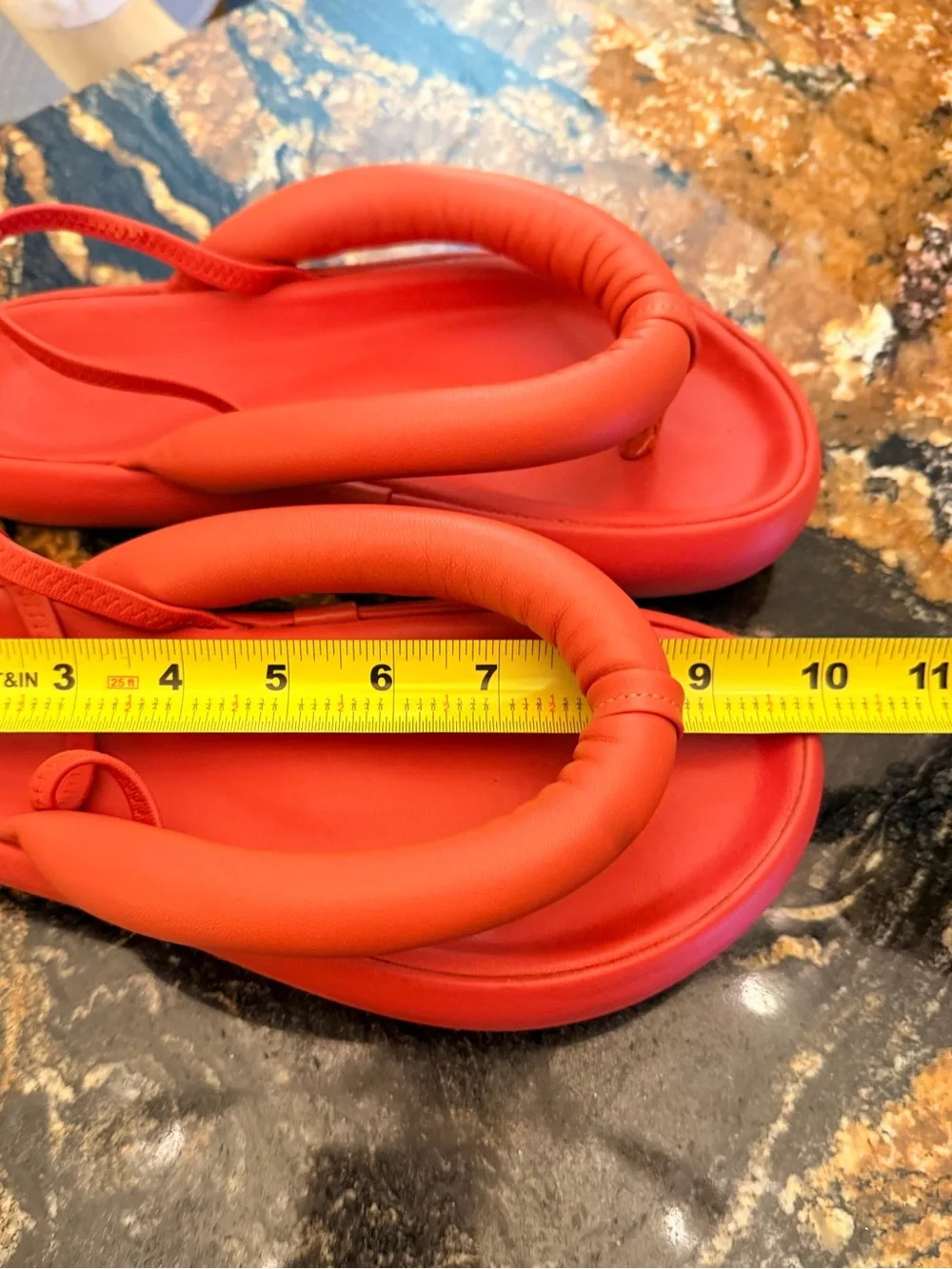 Isabel Marant Orene Leather Flatform Sandals Red Size 7